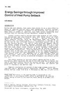 HO-2692 — Energy Savings through Improved Control of Heat Pump Setback