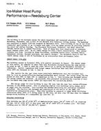 HO-82-14-2 — Ice-Maker Heat Pump Performance–Reedsburg Center