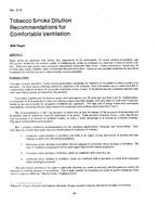 TO-2718 — Tobacco Smoke Dilution Recommendations for Comfortable Ventilation