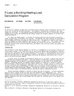 TO-82-07-1 — F-Load, a Building Heating-Load Calculation Program