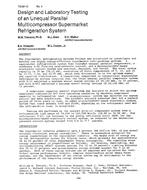 TO-82-10-4 — Design and Laboratory Testing of an Unequal Parallel Multicompressor Supermarket Refrigeration System