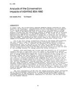 TO-2705 — Analysis of the Conservation Impacts of ASHRAE 90A-1980