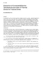 TO-2730 — Evaluation of Corrected Effective Temperature and Index of Thermal Stress for Tropical Zones