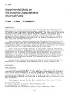 TO-2720 — Experimental Study on the Dynamic Characteristics of a Heat Pump