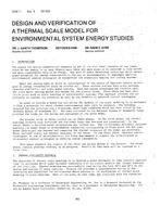 CI-81-01-1 — Design and Verification of a Thermal Scale Model for Environmental System Energy Studies