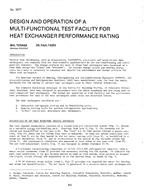 LA-2577 — Design and Operation of a Multi-Functional Test Facility for Heat Exchanger Performance Rating