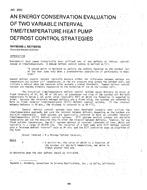 CI-2663 — An Energy Conservation Evaluation of Two Variable Interval Time/Temperature Heat Pump Defrost Control Strategies