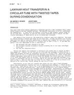 DV-80-07-2 — Laminar Heat Transfer in a Circular Tube with Twisted Tapes during Condensation