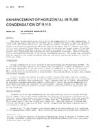 LA-2576 (RP-219) — Enhancement of Horizontal In-Tube Condensation of R-113