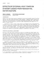 LA-80-11-2 — Effects of External Heat Traps on Standby Losses from Residential Water Heaters