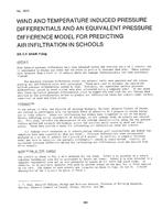 LA-2573 — Wind and Temperature Induced Pressure Differentials and an Equivalent Pressure Difference Model for Predicting Air Infiltration in Schools