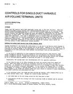 DV-80-10-1 — Controls for Single-Duct Variable Air Volume Terminal Units