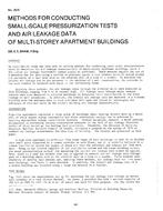 LA-2570 — Methods for Conducting Small-Scale Pressurization Tests and Air Leakage Data of Multi-Story Apartment Buildings