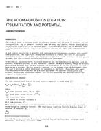 CI-81-12-2 — The Room Acoustics Equation: Its Limitation and Potential