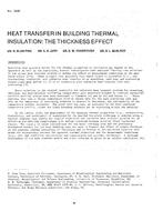 CI-2640 — Heat Transfer in Building Thermal Insulation: The Thickness Effect