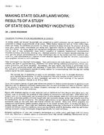 DV-80-01-3 — Making State Solar Laws Work: Results of a Study of State Solar Energy Incentives