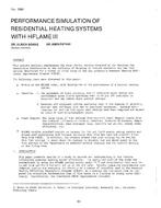 LA-2580 — Performance Simulation of Residential Heating Systems with HFLAME III