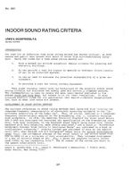2601 — Indoor Sound Rating Criteria