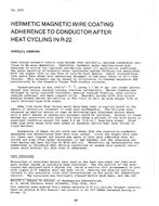 LA-2575 — Hermetic Magnetic Wire Coating Adherence to Conductor after Heat Cycling in R-22