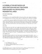 CI-2655 — A Correlation between Air Infiltration and Air Tightness for Houses in a Developed Residential Area