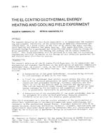 LA-80-06-4 — The EI Centro Geothermal Energy Heating and Cooling Field Experiment