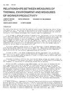 CI-2642 — Relationships between Measures of Thermal Environment and Measures of Worker Productivity