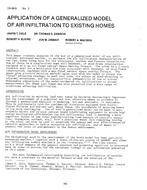 DV-80-09-2 — Application of a Generalized Model of Air Infiltration to Existing Homes