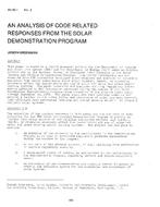 DV-80-01-2 — An Analysis of Code Related Responses from the Solar Demonstration Program