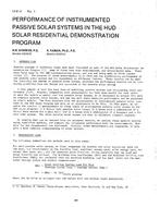 CI-81-04-4 — Performance of Instrumented Passive Solar Systems in the HUD Solar Residential Demonstration Program