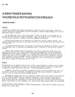 2606 — A New Power Saving Household Refrigerator-Freezer