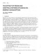 CI-81-09-2 — The Effect of Room and Control Systems Dynamics on Energy Consumption