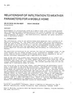 CI-2651 — Relationship of Infiltration to Weather Parameters for a Mobile Home