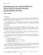 CI-81-04-3 — Performance of a Developmental Space and Hot Water Heating Solar Energy System