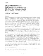 2591 — Calcium Carbonate Scaling Characteristics of Cooling Tower Water
