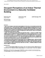 SA-12-C015 — Occupant Perceptions of an Indoor Thermal Environment in a Naturally Ventilated Building