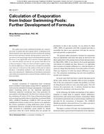 SA-12-011 — Calculation of Evaporation from Indoor Swimming Pools: Further Development of Formulas