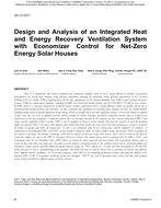 SA-12-C011 –Design and Analysis of an Integrated Heat and Energy Recovery Ventilation System with Economizer Control for Net-Zero Energy Solar Houses