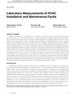 SA-12-C021 — Laboratory Measurements of HVAC Installation and Maintenance Faults