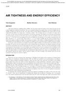 Air Tightness and Energy Efficiency