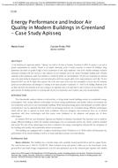 Energy Performance and IAQ in Modern Buildings in Greenland – Case Study Apisseq
