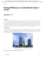 Energy Efficiency in a Cold Climate: Epcor Tower
