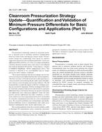 DA-13-011 (RP-1344) — Cleanroom Pressurization Strategy Update–Quantification and Validation of Minimum Pressure Differentials for Basic Configurations and Applications (Part 1)