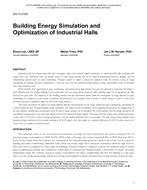DA-13-C028 — Building Energy Simulation and Optimization of Industrial Halls