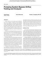 DA-13-010 — Pumping System Bypass Orifice Testing and Analysis