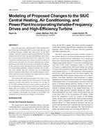 DA-13-014 — Modeling of Proposed Changes to the SIUC Central Heating, Air Conditioning, and Power Plant Incorporating Variable-Frequency Drives and High-Efficiency Turbine
