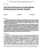 DA-13-C019 — Life Cycle Performance Costing Based Building Design Decision Support