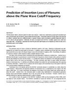 DA-13-C024 — Prediction of Insertion Loss of Plenums above the Plane Wave Cutoff Frequency