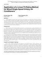 DA-13-C003 — Application of a Linear Fit Rating Method for Mixed Single-Speed Unitary Air Conditioners
