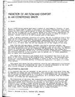 BO-2376 — Prediction of Air Flow and Comfort in Air-Conditioned Spaces