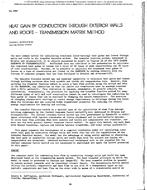 BO-2364 — Heat Gain by Conduction through Exterior Walls and Roofs